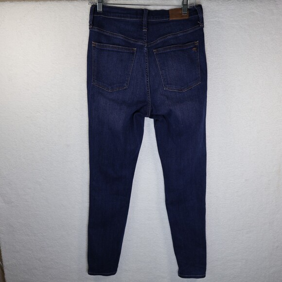 Madewell Women's Size 29 10" High Rise Skinny Jeans Dark Wash Stretch - Picture 4 of 8